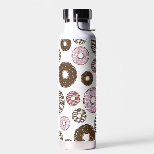 Donuts, roze donuts, bruine donuts waterfles (Links)