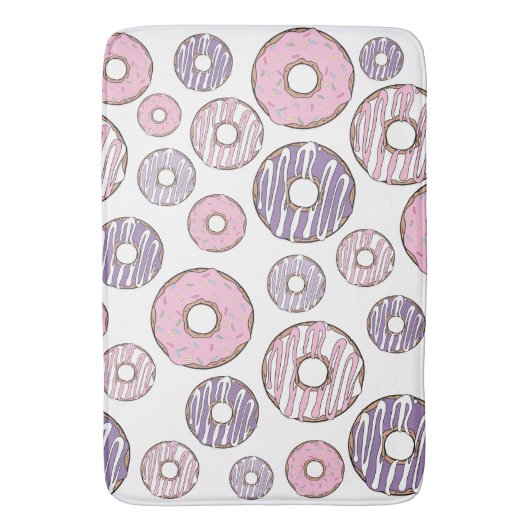 Donuts, roze donuts, Paarse donuts Badmat (Voorkant Verticaal)