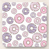 Donuts, roze donuts, Paarse donuts Bier Onderzetter (Voorkant)