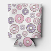 Donuts, roze donuts, Paarse donuts Blikjeskoeler (Voorkant)