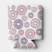 Donuts, roze donuts, Paarse donuts Blikjeskoeler (Achterkant)