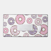 Donuts, roze donuts, Paarse donuts Bureaumat (Keyboard & Muis)