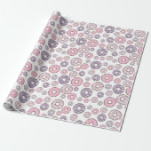 Donuts, roze donuts, Paarse donuts Cadeaupapier (Uitgerold)