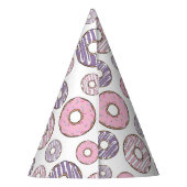 Donuts, roze donuts, Paarse donuts Feesthoedjes (Achterkant)