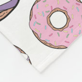 Donuts, roze donuts, Paarse donuts Fleece Deken (Hoek)