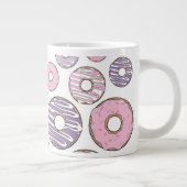 Donuts, roze donuts, Paarse donuts Grote Koffiekop (Rechts)