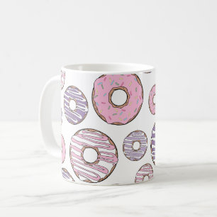 Donuts, roze donuts, Paarse donuts Koffiemok
