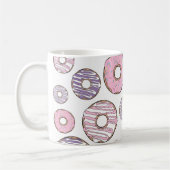 Donuts, roze donuts, Paarse donuts Koffiemok (Links)