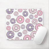 Donuts, roze donuts, Paarse donuts Muismat (Met muis)