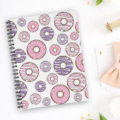 Donuts, roze donuts, Paarse donuts Notitieboek