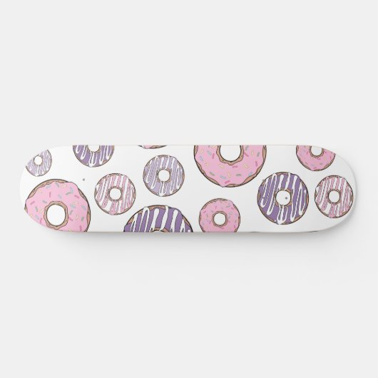 Donuts, roze donuts, Paarse donuts Persoonlijk Skateboard (Horizontaal)