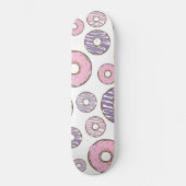 Donuts, roze donuts, Paarse donuts Persoonlijk Skateboard (Voorkant)