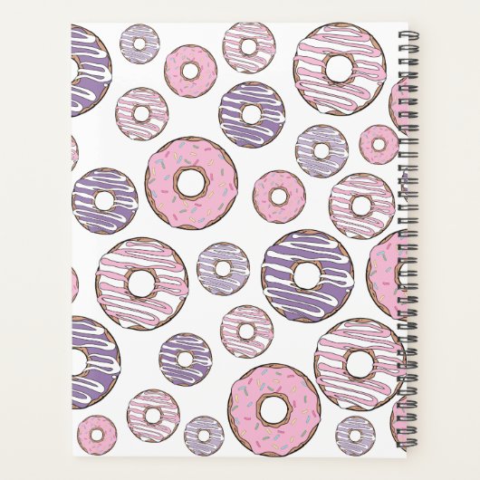 Donuts, roze donuts, Paarse donuts Planner (Achterkant)