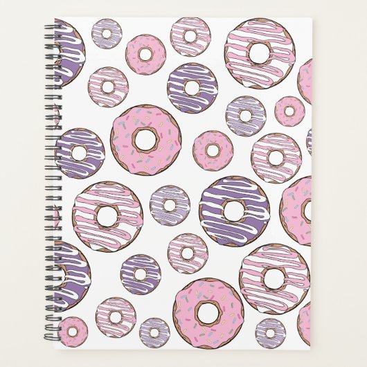 Donuts, roze donuts, Paarse donuts Planner (Voorkant)
