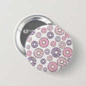 Donuts, roze donuts, Paarse donuts Ronde Button 5,7 Cm (Voorkant /achterkant)