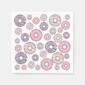 Donuts, roze donuts, Paarse donuts Servet (Voorkant)