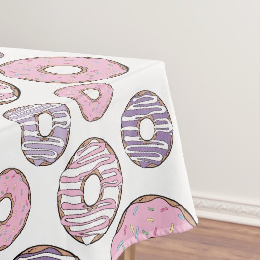 Donuts, roze donuts, Paarse donuts Tafelkleed (Voorbeeld)