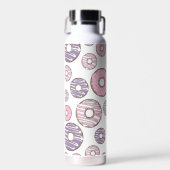 Donuts, roze donuts, Paarse donuts Waterfles (Voorkant)