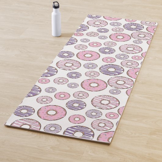 Donuts, roze donuts, Paarse donuts Yogamat (In situ)
