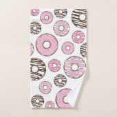 Donuts, roze donuts, witte donuts bad handdoek (Handdoek)
