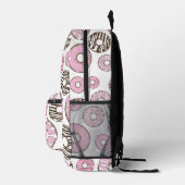 Donuts, roze donuts, witte donuts bedrukte rugzak (Rechts)