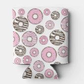 Donuts, roze donuts, witte donuts blikjeskoeler (Achterkant)