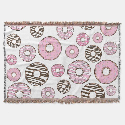 Donuts, roze donuts, witte donuts deken (Voorkant)