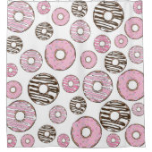 Donuts, roze donuts, witte donuts douchegordijn (Voorkant)