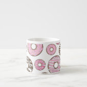 Donuts, roze donuts, witte donuts espresso kop (Voorkant)