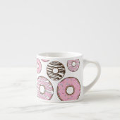 Donuts, roze donuts, witte donuts espresso kop (Rechts)