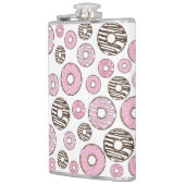 Donuts, roze donuts, witte donuts heupfles (Links)