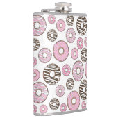 Donuts, roze donuts, witte donuts heupfles (Rechts)