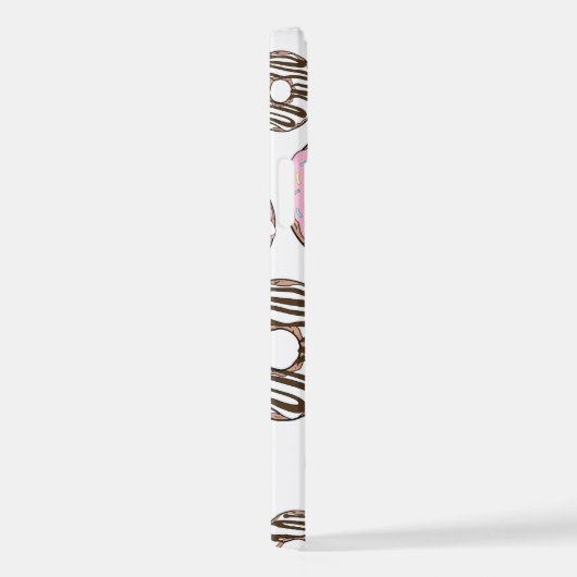 Donuts, roze donuts, witte donuts iPhone hoesje (Rechterkant)