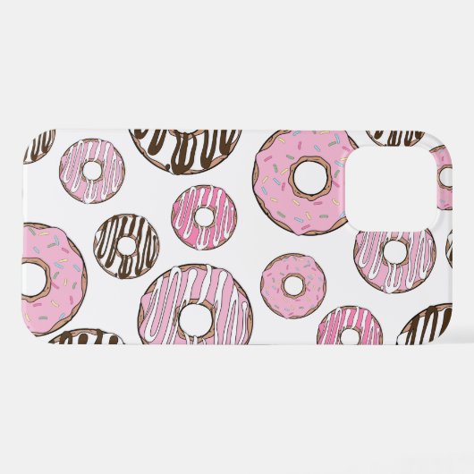 Donuts, roze donuts, witte donuts iPhone hoesje (Achterkant horizontaal)