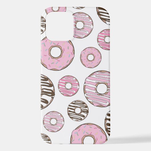 Donuts, roze donuts, witte donuts iPhone hoesje (Achterkant)