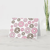 Donuts, roze donuts, witte donuts kaart (Voorkant)