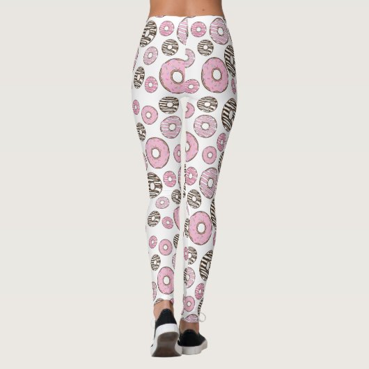 Donuts, roze donuts, witte donuts leggings (Achterkant)