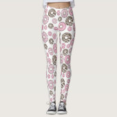 Donuts, roze donuts, witte donuts leggings (Voorkant)