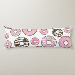 Donuts, roze donuts, witte donuts lichaamskussen