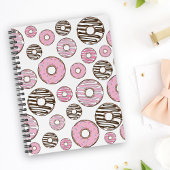 Donuts, roze donuts, witte donuts notitieboek
