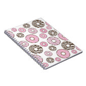 Donuts, roze donuts, witte donuts notitieboek (Rechterzijde)