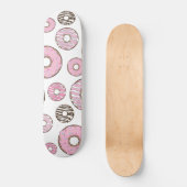 Donuts, roze donuts, witte donuts persoonlijk skateboard (Voorkant)