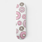 Donuts, roze donuts, witte donuts persoonlijk skateboard (Voorkant)