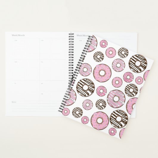 Donuts, roze donuts, witte donuts planner (Display)