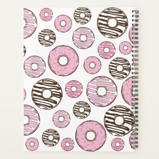 Donuts, roze donuts, witte donuts planner (Achterkant)