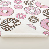 Donuts, roze donuts, witte donuts sherpa deken (3/4)