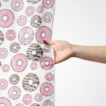 Donuts, roze donuts, witte donuts sjaal<br><div class="desc">Cute,  leuke en schattige patronen met roze en witte donuts. Moderne en trendy cadeau,  perfect voor de donut minnaar in je leven.</div>