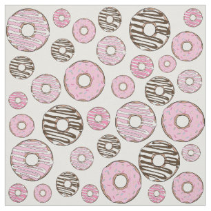 Donuts, roze donuts, witte donuts stof