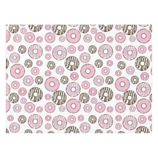 Donuts, roze donuts, witte donuts tafelkleed (Voorkant (Horizontaal))