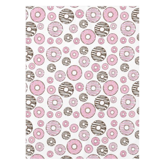 Donuts, roze donuts, witte donuts tafelkleed (Voorkant)
